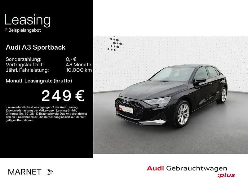 Mythosschwarz metallic Gebraucht 2024 Audi A3 Advanced Plus Limousine | 29.490 € (Guter Preis) - Bild 1/4