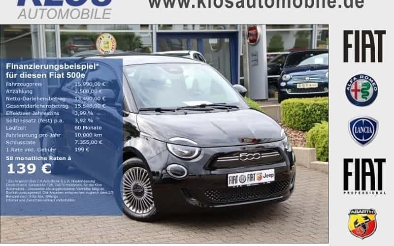 Schwarz Gebraucht 2023 Fiat 500e Icon Limousine | 15.990 € (Fairer Preis) - Bild 1/4