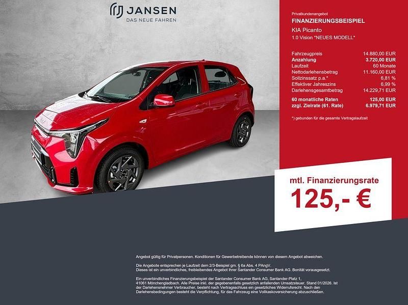 Rot Gebraucht 2024 Kia Picanto Vision Kleinwagen | 14.880 € (Fairer Preis) - Bild 1/3