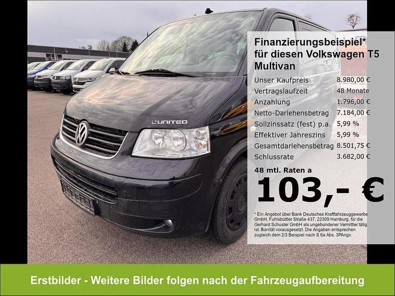Schwarz Gebraucht 2009 VW T5 United Van | 8.480 € (Superpreis) - Bild 1/4