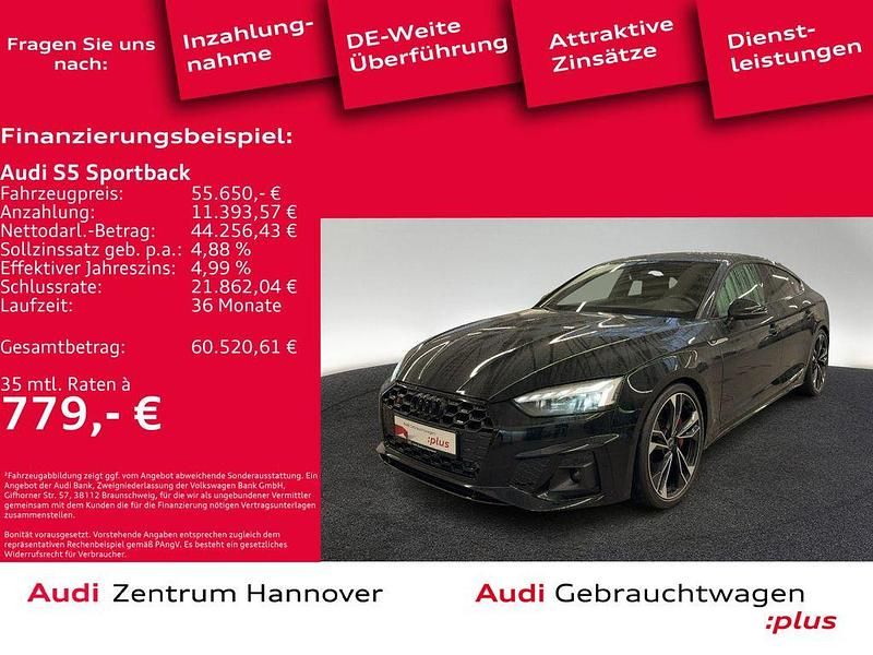 Mythosschwarz metallic Gebraucht 2023 Audi S5 Sportback Ambiente Kleinwagen | 55.650 € (Fairer Preis) - Bild 1/4