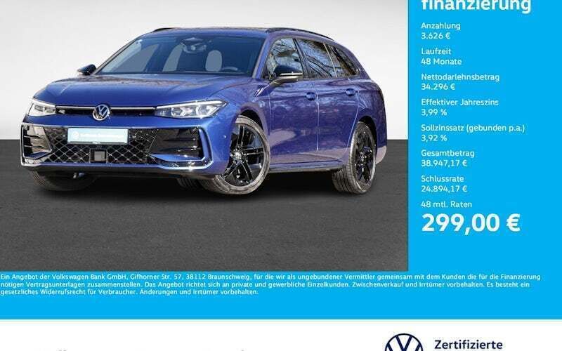 Reef blue metallic Gebraucht 2024 VW Passat R-line Kombi | 37.922 € (Etwas zu teuer) - Bild 1/3
