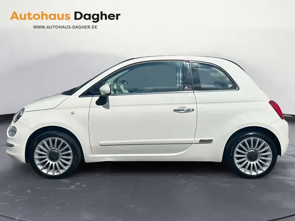 Gebraucht Fiat 500 Lounge 69 PS (50 kW) 2016 Bianco bianco/ bossa nova/calc Cabrio