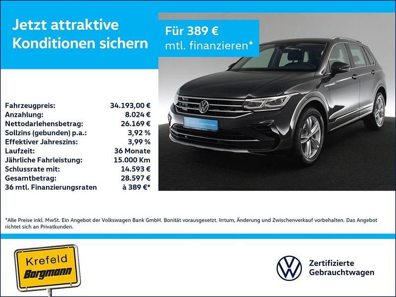 Grau / uranograu Gebraucht 2022 VW Tiguan Elegance SUV | 34.193 € (Fairer Preis) - Bild 1/4