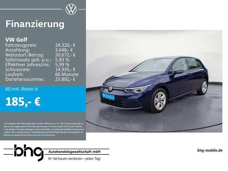 Atlantic blue metallic Gebraucht 2024 VW Golf VIII Life Limousine | 24.320 € (Fairer Preis) - Bild 1/4