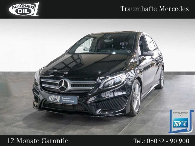Schwarz (kosmosschwarz metalliclack) Gebraucht 2017 Mercedes B200 AMG line Van / Kleinbus | 17.650 € (Teuer) - Bild 1/3