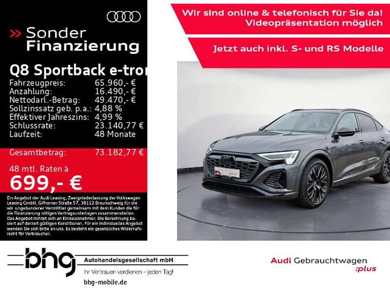 Daytonagrau perleffekt Gebraucht 2023 Audi Q8 e-tron S-Line SUV | 65.960 € (Teuer) - Bild 1/4