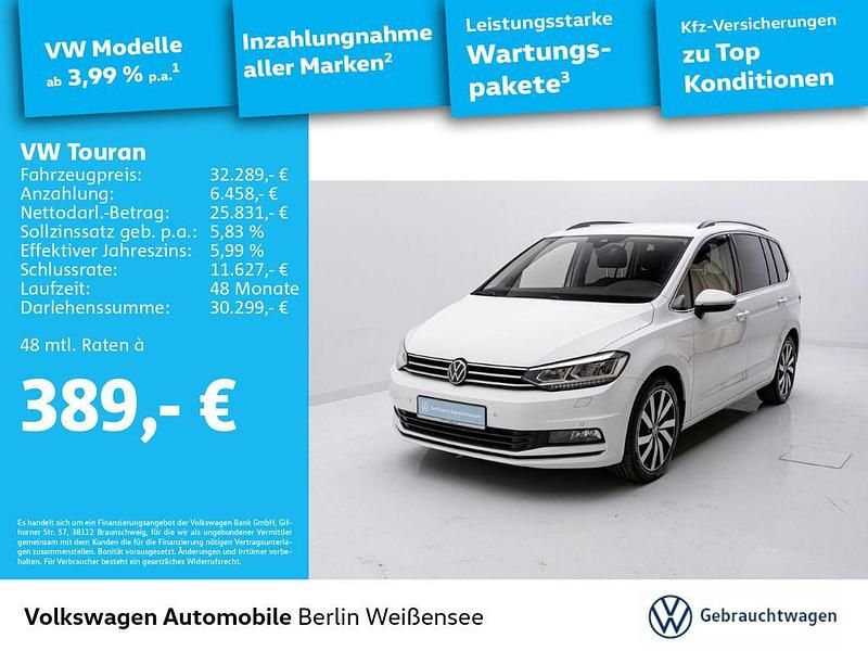 Pure white Gebraucht 2023 VW Touran Highline Van / Kleinbus | 35.975 € (Etwas zu teuer) - Bild 1/4