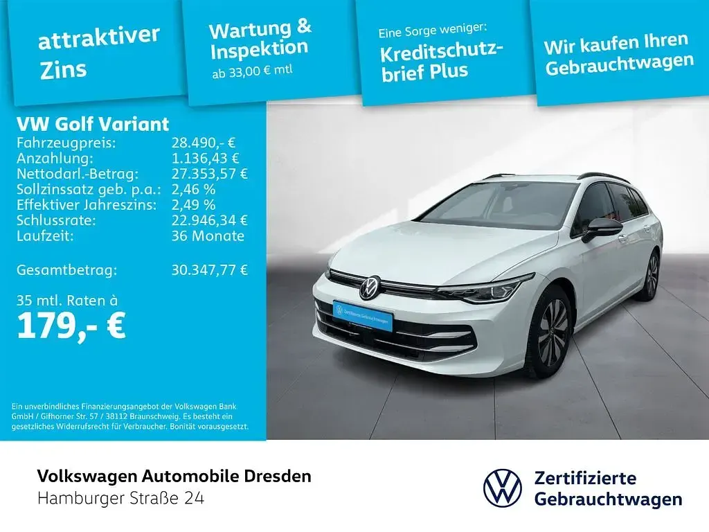 Gebraucht VW Golf VIII Goal 150 PS (110 kW) 2025 Weiß Kombi