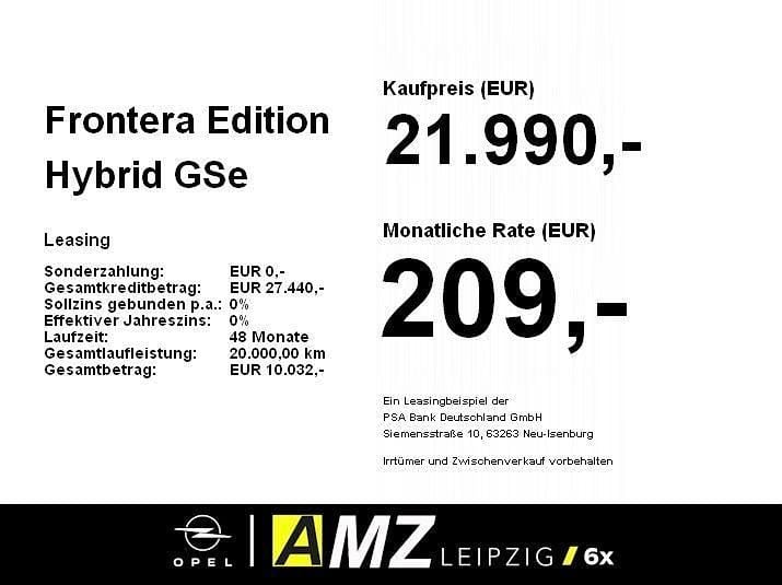 Neu Opel Frontera Edition 110 PS (80 kW) 2025 Kristall silber SUV