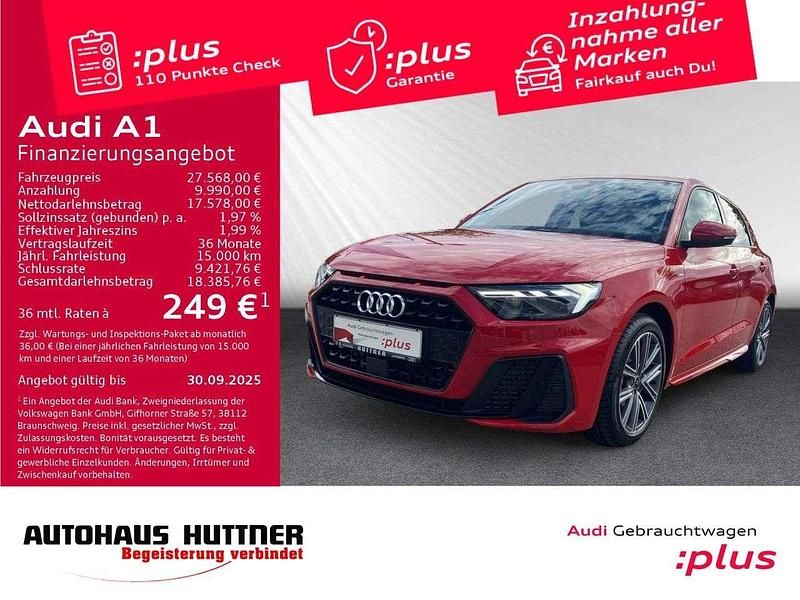 Progressivrot metallic Gebraucht 2024 Audi A1 Sportback S-Line Kleinwagen | 27.568 € (Etwas zu teuer) - Bild 1/4