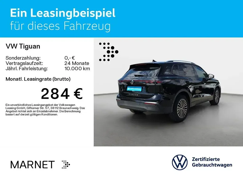 Gebraucht VW Tiguan Goal 150 PS (110 kW) 2025 Grenadillschwarz metallic SUV