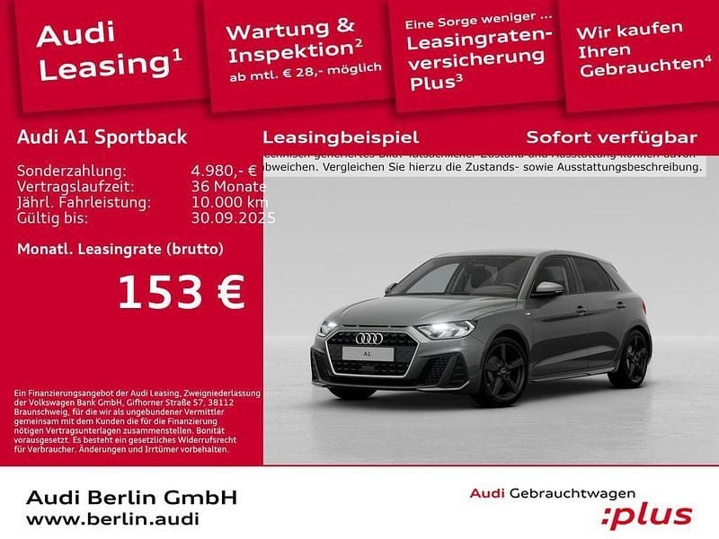 Grau Gebraucht 2024 Audi A1 Sportback S-Line Kleinwagen | 24.900 € (Fairer Preis) - Bild 1/3