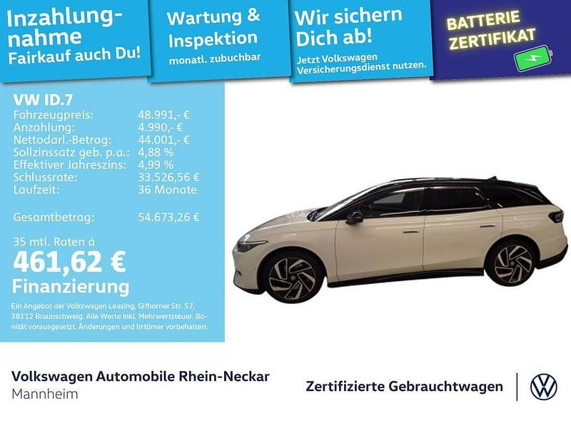Gletscherweiß metallic Gebraucht 2025 VW ID.7 Pro Limousine | 48.991 € - Bild 1/3