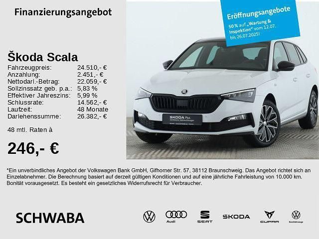 Moonweiß metallic Gebraucht 2023 Skoda Scala Monte Carlo Kleinwagen | 24.510 € (Fairer Preis) - Bild 1/4