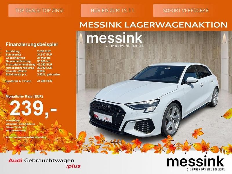 Gletscherweiß metallic Gebraucht 2024 Audi S3 Ambiente Limousine | 41.480 € (Guter Preis) - Bild 1/4