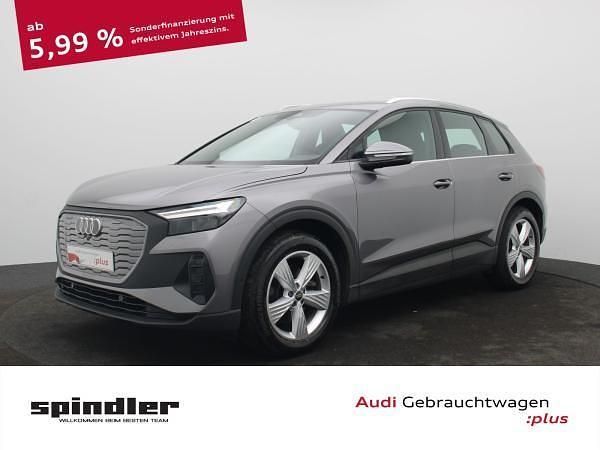 Grau (taifungrau metallic) Gebraucht 2022 Audi Q4 e-tron Advanced SUV | 26.981 € (Etwas zu teuer) - Bild 1/4