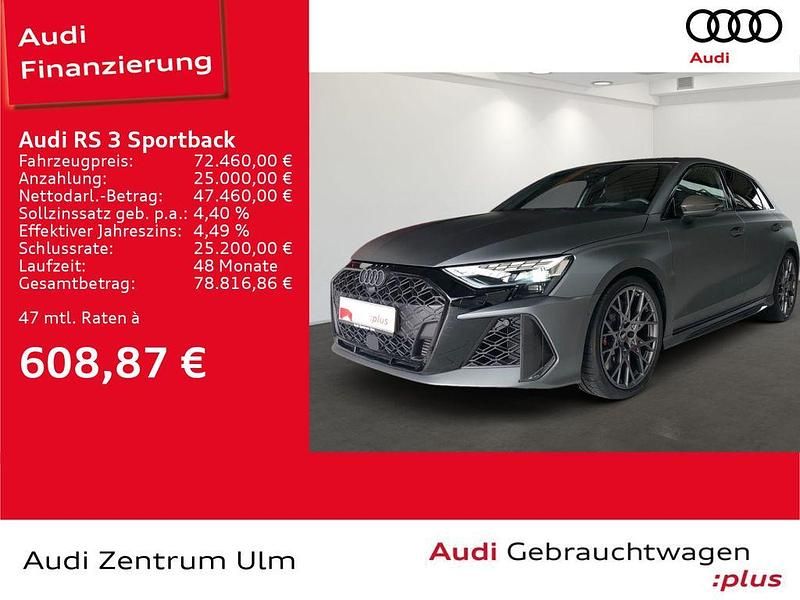 Daytonagrau polarmatt Gebraucht 2024 Audi RS3 Sportback Ambiente Kleinwagen | 72.460 € - Bild 1/4