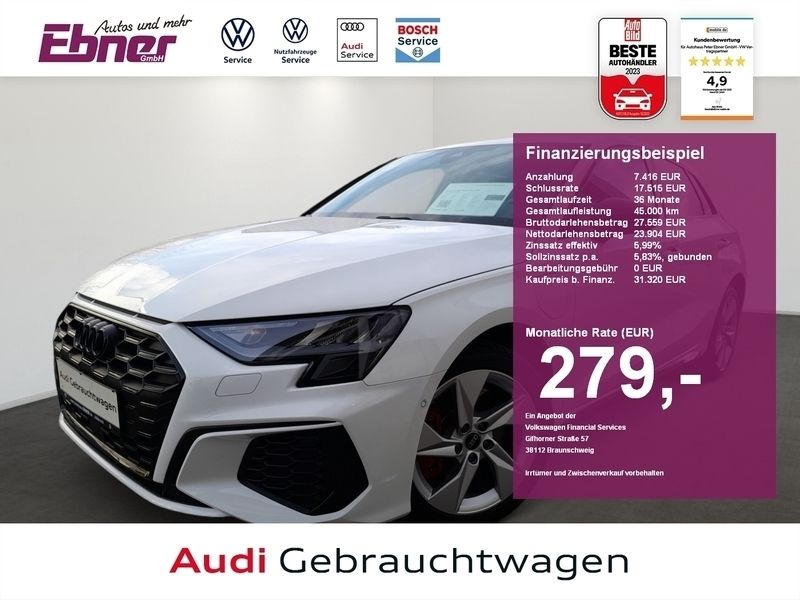 Ibisweiß Gebraucht 2022 Audi A3 Sportback e-tron S-Line Limousine | 31.320 € (Etwas zu teuer) - Bild 1/4