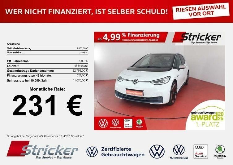 Weiß Gebraucht 2020 VW ID.3 Kleinwagen | 19.449 € (Superpreis) - Bild 1/4
