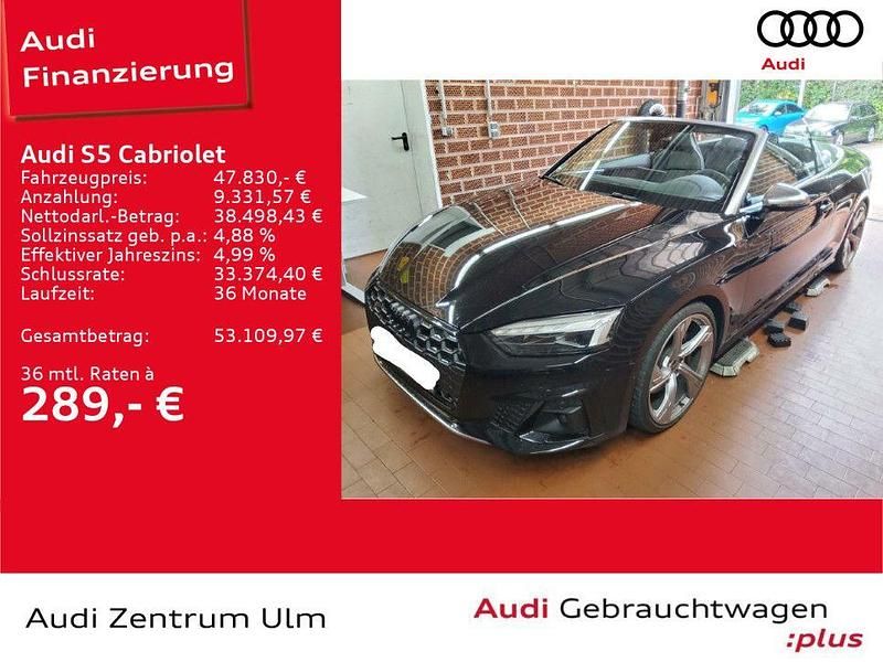 Mythosschwarz metallic Gebraucht 2022 Audi S5 Cabriolet Ambiente Cabrio | 47.830 € (Guter Preis) - Bild 1/4