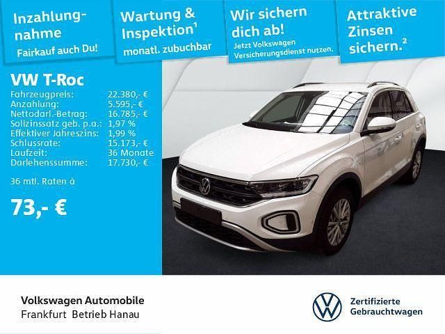 Pure white Gebraucht 2024 VW T-Roc Life SUV | 22.380 € (Guter Preis) - Bild 1/4