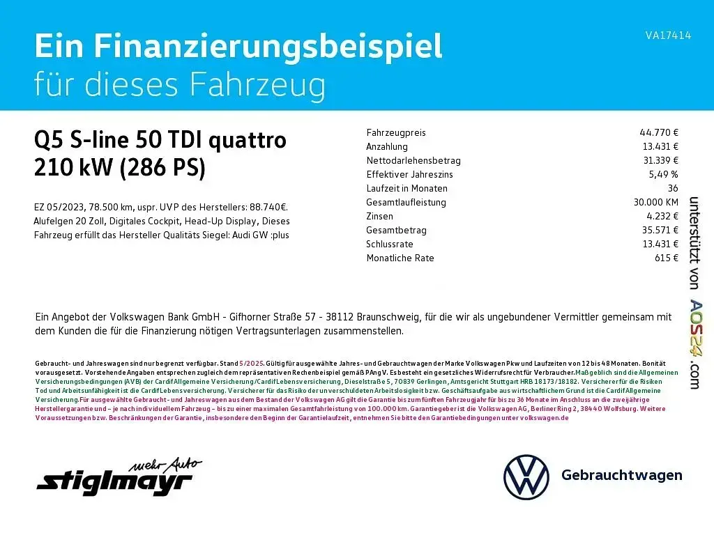 Gebraucht Audi Q5 S-Line 286 PS (210 kW) 2023 Daytonagrau perleffekt SUV