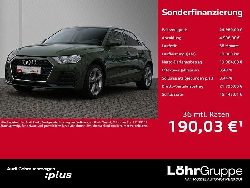 Distriktgrün metallic Gebraucht 2025 Audi A1 Sportback Advanced Plus Kleinwagen | 24.980 € (Fairer Preis) - Bild 1/3