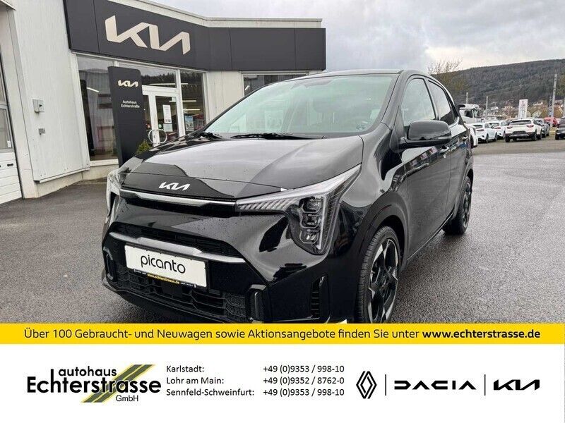 Auroraschwarz metallic Neu 2024 Kia Picanto Launch Edition Kleinwagen | 19.139 € (Fairer Preis) - Bild 1/4