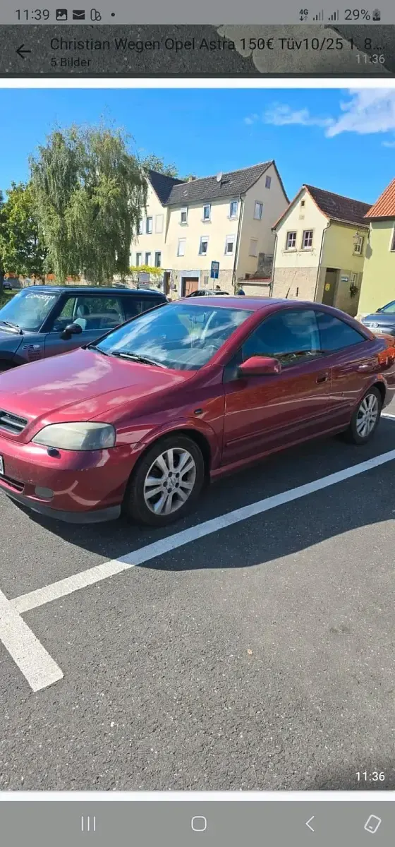 Second-hand Opel Astra 125 CP (91 kW) 2001 Roșu Coupe