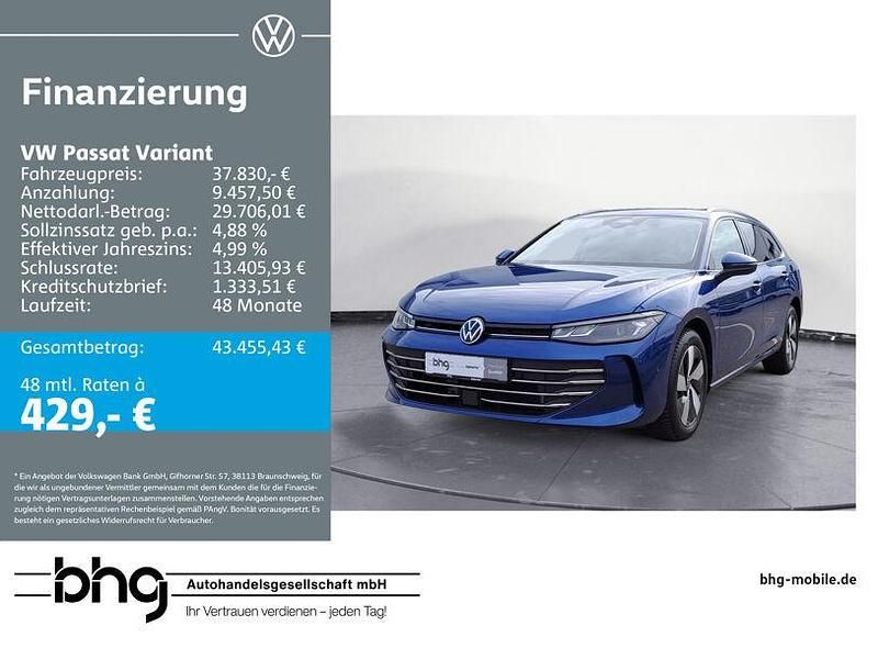 Reef blue metallic Gebraucht 2025 VW Passat Business Kombi | 37.830 € (Fairer Preis) - Bild 1/4