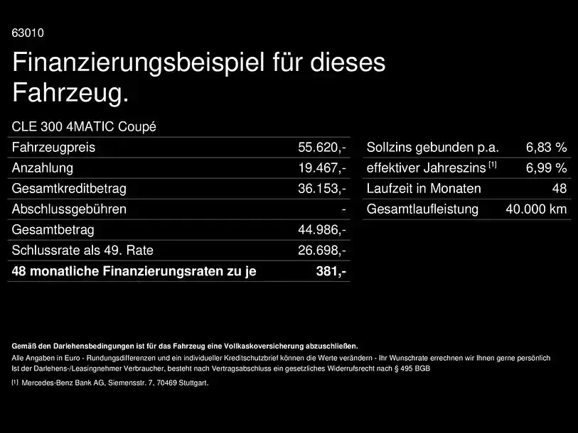 Gebraucht Mercedes CLE300 Premium 258 PS (189 kW) 2025 Schwarz Coupé