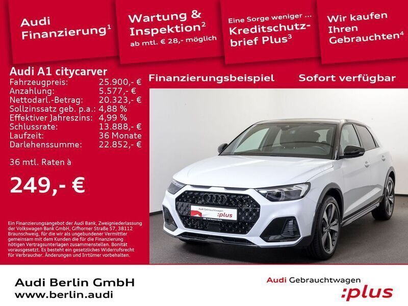 Gletscherweiß metallic Gebraucht 2022 Audi A1 Ambiente Kleinwagen | 25.900 € (Fairer Preis) - Bild 1/3