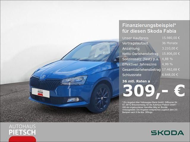 Blau Gebraucht 2020 Skoda Fabia Style Limousine | 15.980 € (Fairer Preis) - Bild 1/4