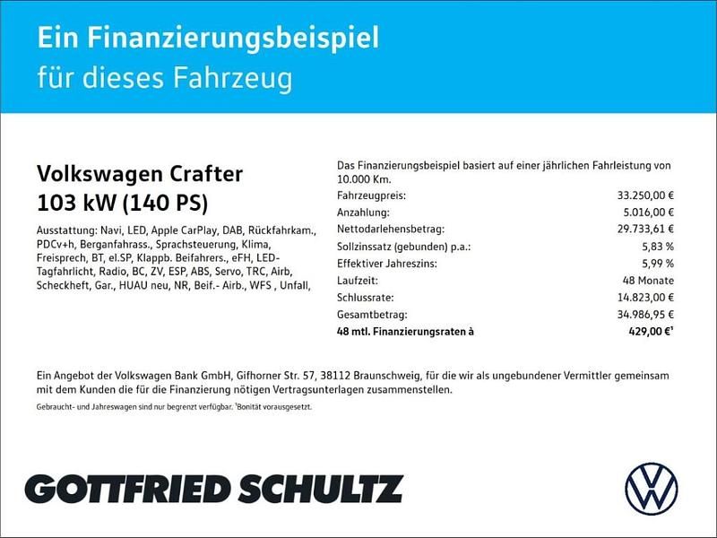 Gebraucht VW Crafter 140 PS (102 kW) 2022 Weiss Van