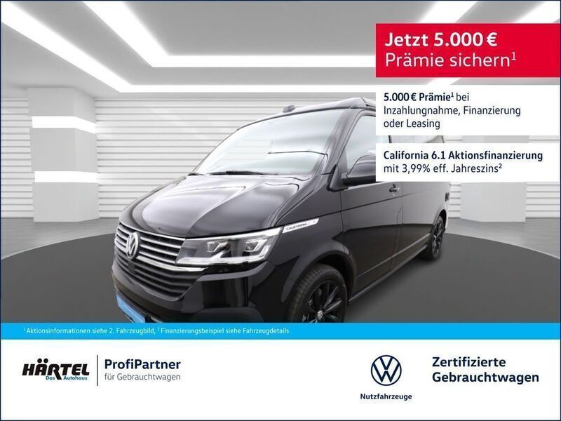 Deep black perleffekt, pearl effect Gebraucht 2024 VW T6.1 California Van | 71.200 € (Teuer) - Bild 1/4