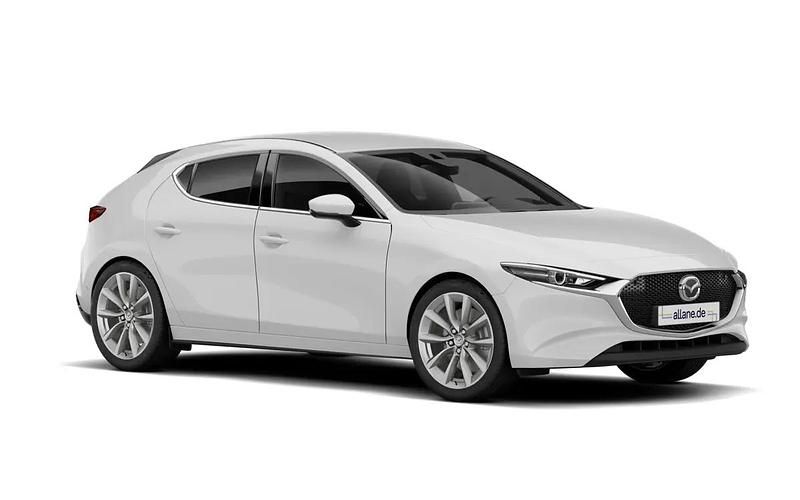 Snowflake white metallic (weiss) Neu 2025 Mazda 3 Exclusive-Line Limousine | 35.990 € - Bild 1/4
