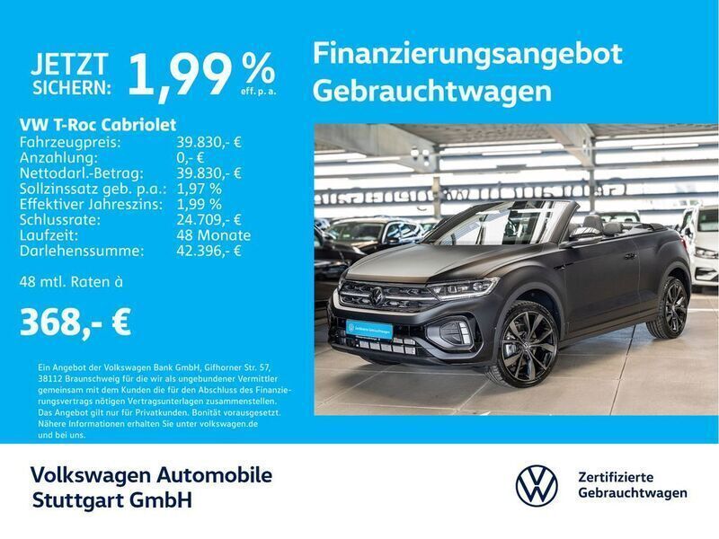 Andere farbe Gebraucht 2024 VW T-Roc Cabriolet Cabrio | 40.330 € (Teuer) - Bild 1/3