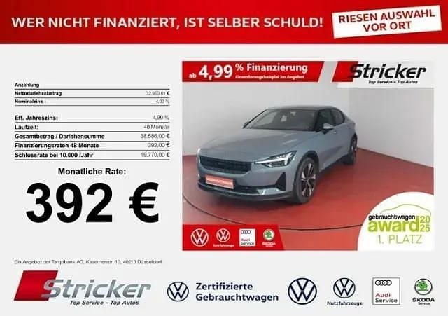 Silber (magnesium) Gebraucht 2023 Polestar 2 Long Range Dual motor Limousine | 32.950 € (Guter Preis) - Bild 1/4