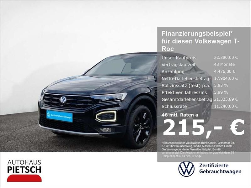Deep black perleffekt Gebraucht 2021 VW T-Roc Cabriolet Style Cabrio | 22.380 € (Fairer Preis) - Bild 1/3