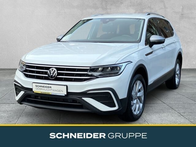 Pure white Gebraucht 2022 VW Tiguan Allspace Life SUV | 33.490 € (Fairer Preis) - Bild 1/4