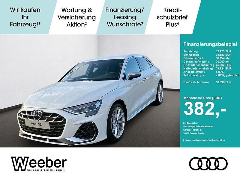 Gletscherweiß metallic Gebraucht 2025 Audi S3 Ambiente Limousine | 53.098 € (Teuer) - Bild 1/4