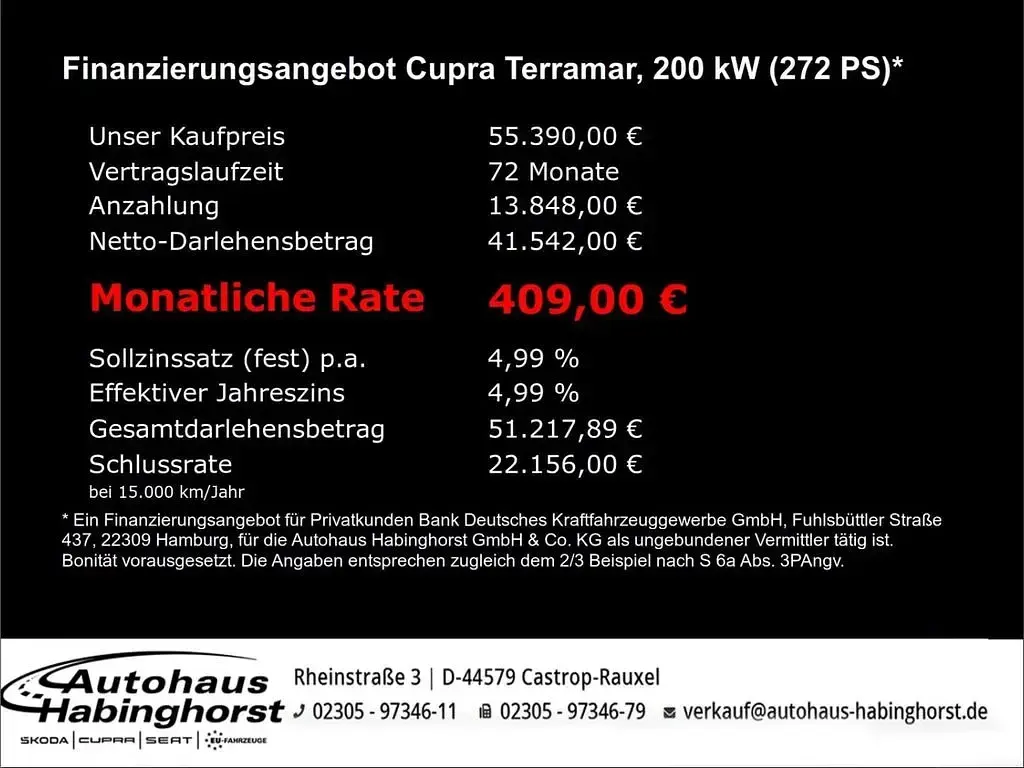 Neu Cupra Terramar VZ 272 PS (200 kW) 2026 Grau SUV