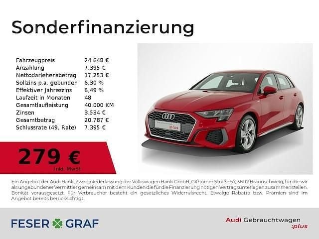 Tangorot metallic Gebraucht 2022 Audi A3 S-Line Limousine | 23.950 € (Guter Preis) - Bild 1/1