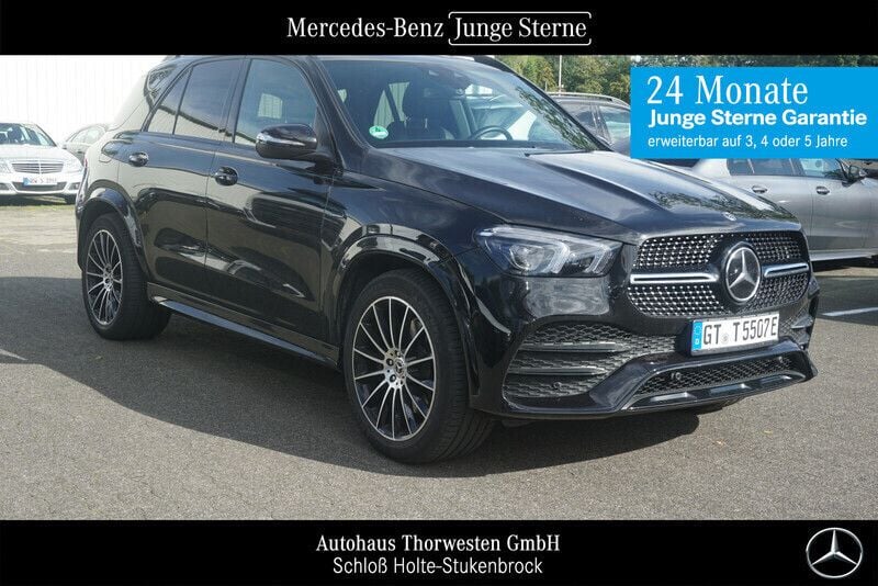 Schwarz metallic Gebraucht 2021 Mercedes GLE350 AMG SUV | 65.331 € - Bild 1/4