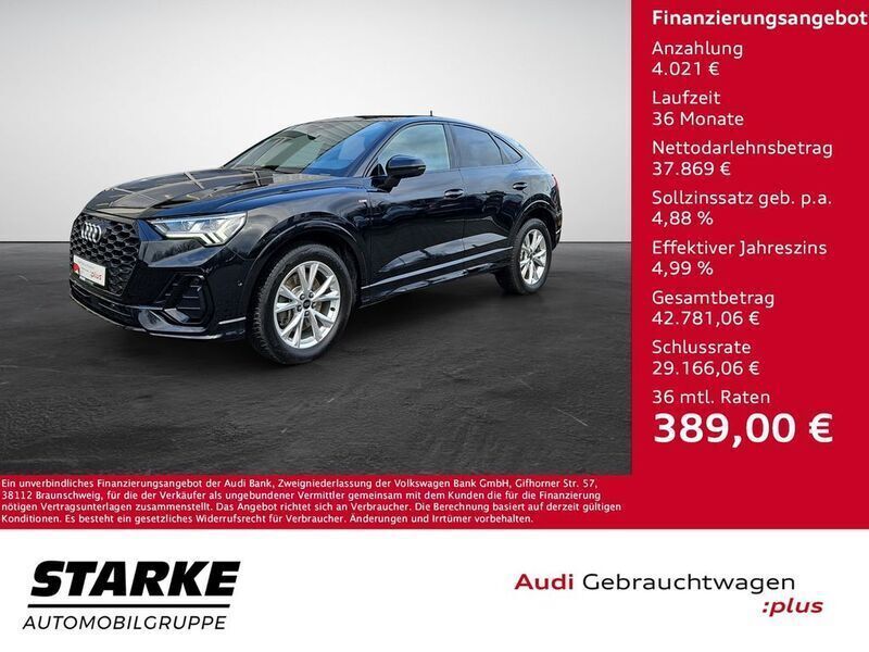 Mythosschwarz metallic Gebraucht 2023 Audi Q3 Sportback S-Line SUV | 41.890 € (Superpreis) - Bild 1/4