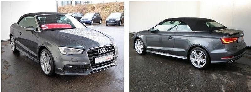 Grau Gebraucht 2015 Audi A3 Cabriolet S-Line Cabrio | 19.500 € (Guter Preis) - Bild 1/4