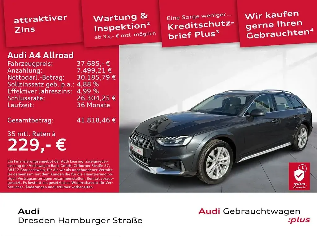 Używany Audi A4 Allroad Performance 286 KM (210 kW) 2022 Szary Kombi