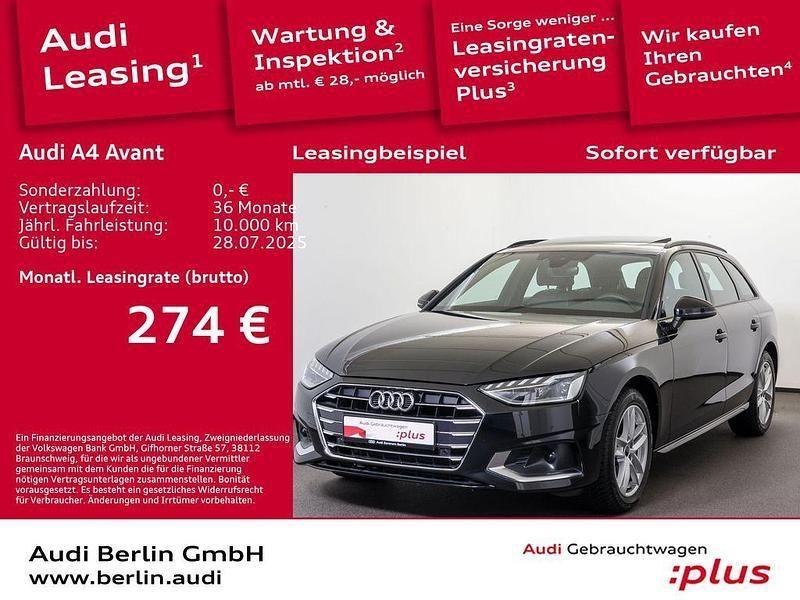 Mythosschwarz metallic Gebraucht 2024 Audi A4 Advanced Plus Kombi | 45.000 € - Bild 1/3