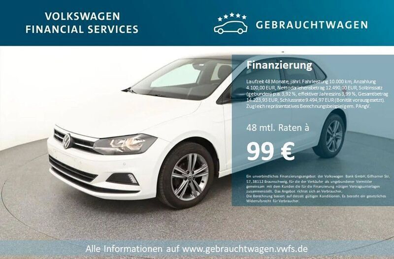 Weiß Gebraucht 2020 VW Polo United Limousine | 15.869 € (Fairer Preis) - Bild 1/4